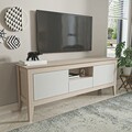 Comoda TV, Zena Home, Verde Modern, 150x59x35 cm, PAL, Bej/Alb