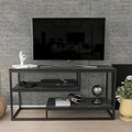 Comoda TV, Zena Home, Lorin, PAL, Alb/Negru