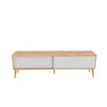 Comoda TV, Zena Home, Riso, 180x54x35 cm, PAL, Stejar Safir / Alb