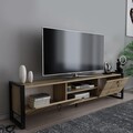 Comoda TV, Zena Home, Mila, 184x45x34 cm, PAL, Oud Stejar / Negru