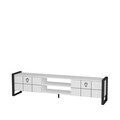 Comoda TV, Zena Home, Mora, 184x45x34 cm, PAL, Alb/Negru
