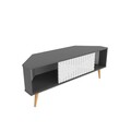 Comoda TV, Zena Home, Mora, 140x54x45 cm, PAL, Antracit/Alb