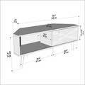 Comoda TV, Zena Home, Mora, 140x54x45 cm, PAL, Alb/Negru