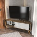 Comoda TV, Zena Home, Mora, 140x54x45 cm, PAL, Nuc/Alb