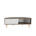 Comoda TV, Zena Home, Mora, 140x54x45 cm, PAL, Nuc/Alb