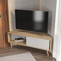 Comoda TV, Zena Home, Mora, 140x54x45 cm, PAL, Stejar Safir / Alb