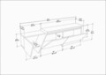 Comoda TV, Zena Home, Zonas, 180x28 cm, PAL, Alb / Cordoba