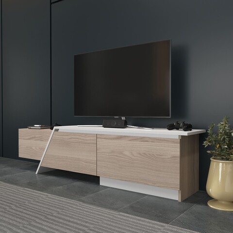Comoda TV, Zena Home, Zonas, 180x28 cm, PAL, Cordoba / Alb