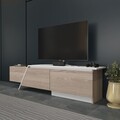 Comoda TV, Zena Home, Zonas, 180x28 cm, PAL, Cordoba / Alb