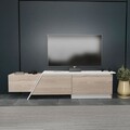 Comoda TV, Zena Home, Zonas, 180x28 cm, PAL, Cordoba / Alb
