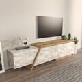 Comoda TV, Zena Home, Zonas, 180x28 cm, PAL, Stejar Oud / Efes