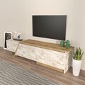 Comoda TV, Zena Home, Zonas, 180x28 cm, PAL, Stejar Oud / Efes