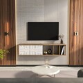 Comoda TV, Zena Home, Teo Floating, 140x29 cm, PAL, Nuc/Alb