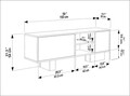 Comoda TV, Zena Home, Monaco, 150x54x35 cm, PAL, Nuc / Travertin