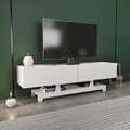 Comoda TV, Zena Home, Tera, 160x46 cm, PAL, Alb