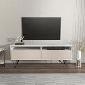 Comoda TV, Zena Home, Flay, 140x53 cm, PAL, Alb / Bej