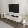 Comoda TV, Zena Home, Flay, 140x53 cm, PAL, Alb / Bej