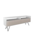 Comoda TV, Zena Home, Flay, 140x53 cm, PAL, Alb / Bej