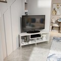 Comoda TV, Zena Home, Maldiv, 120x46 cm, PAL, Alb