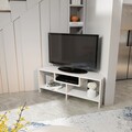 Comoda TV, Zena Home, Maldiv, 120x46 cm, PAL, Alb