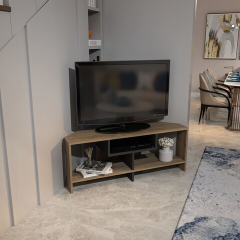 Comoda TV, Zena Home, Maldiv, 120x46 cm, PAL, Nuc/Alb