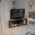 Comoda TV, Zena Home, Maldiv, 120x46 cm, PAL, Nuc/Alb