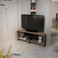 Comoda TV, Zena Home, Maldiv, 120x46 cm, PAL, Nuc/Alb