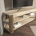 Comoda TV, Zena Home, Rita, 120x42x35 cm, PAL, Alb / Oud Stejar