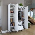 Dulap multifunctional, Rani, JE145, 140x198 cm, PAL, Alb