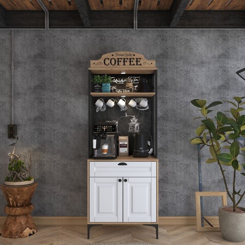 Dulap multifunctional, Rani, JE157, 70x186 cm, PAL, Nuc/Alb