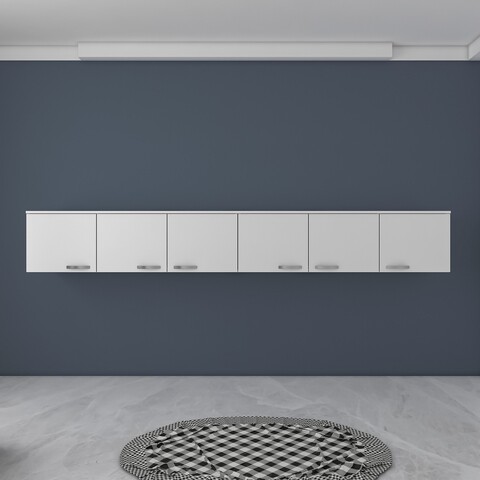 Dulap de perete, Rani, BA132, 243x45x48 cm, PAL, Alb