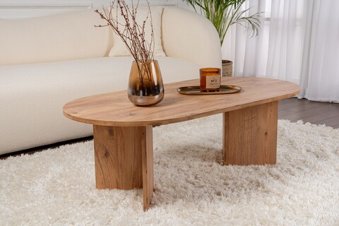 Masuta de cafea, Nordure, Sable, 119x40x60 cm, PAL, Maro