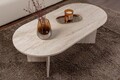 Masuta de cafea, Nordure, Sable, 119x40x60 cm, PAL, Travertin