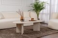 Masuta de cafea, Nordure, Sable, 119x40x60 cm, PAL, Travertin