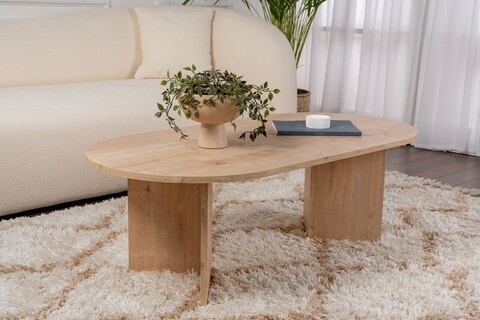 Masuta de cafea, Nordure, Sable, 119x40x60 cm, PAL, Maro