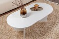 Masuta de cafea, Nordure, Sable, 119x40x60 cm, PAL, Alb