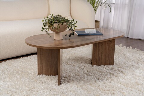 Masuta de cafea, Nordure, Sable, 119x40x60 cm, PAL, Maro