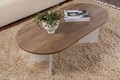 Masuta de cafea, Nordure, Sable, 119x40x60 cm, PAL, Nuc/Alb