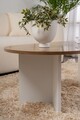 Masuta de cafea, Nordure, Sable, 119x40x60 cm, PAL, Nuc/Alb