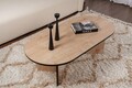 Masuta de cafea, Nordure, Sable, 119x40x60 cm, PAL, Stejar safir / negru