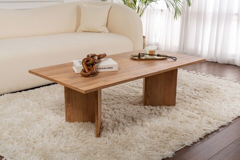 Masuta de cafea, Nordure, Sabin, 119x40x60 cm, PAL, Maro