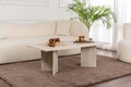 Masuta de cafea, Nordure, Sabin, 119x40x60 cm, PAL, Travertin