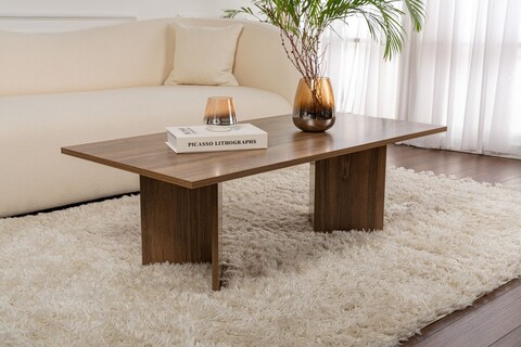 Masuta de cafea, Nordure, Sabin, 119x40x60 cm, PAL, Maro