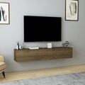 Comoda TV, Dovelle, Denby, 160x29 cm, PAL, Maro