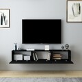 Comoda TV, Dovelle, Denby, 160x29 cm, PAL, Negru