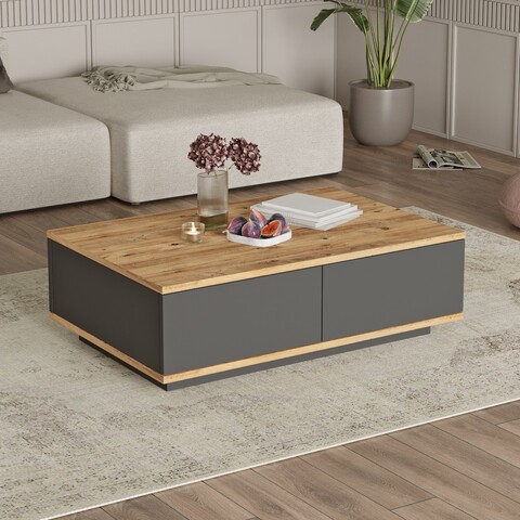 Masuta de cafea, Locelso, FR14-AA, 90x28 cm, PAL, Pin Atlantic / Antracit