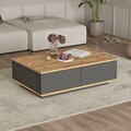 Masuta de cafea, Locelso, FR14-AA, 90x28 cm, PAL, Pin Atlantic / Antracit