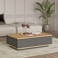 Masuta de cafea, Locelso, FR14-AA, 90x28 cm, PAL, Pin Atlantic / Antracit