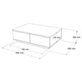 Masuta de cafea, Locelso, FR14-AA, 90x28 cm, PAL, Pin Atlantic / Antracit