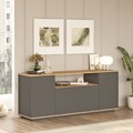 Consola, Locelso, FR15-AA, 180x75x44 cm, PAL, Pin Atlantic / Antracit